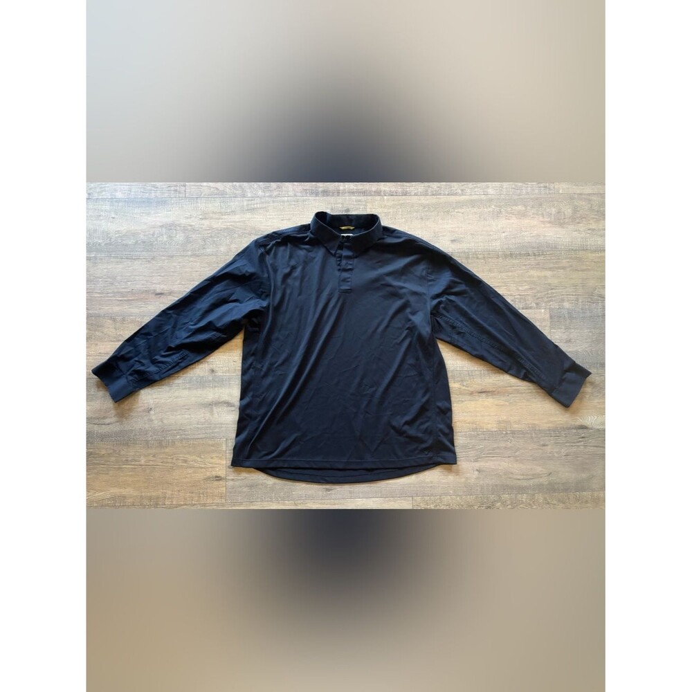 First Tactical mens size XXL navy blue long sleeve collar polo performance shirt